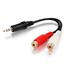 Cables To Go Value Series - Audio adapter - 26 AWG - mini-phone stereo 3.5 mm &nbsp;(M) - RCA (F) - shielded - black